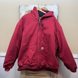 CARHARTT 5XL Red Duck Active Jacket – Heavy-Duty & Warm!